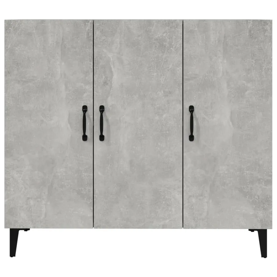 Buffet gris béton 90x34x80 cm bois d'ingénierie - 5