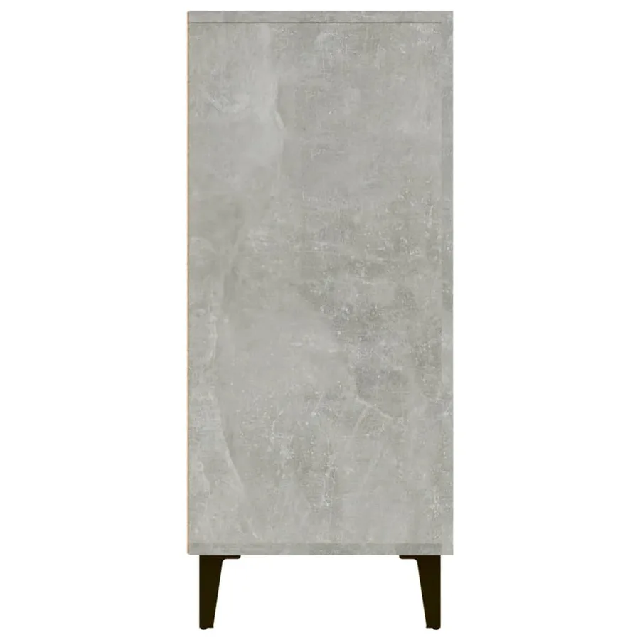 Buffet gris béton 90x34x80 cm bois d'ingénierie - 6