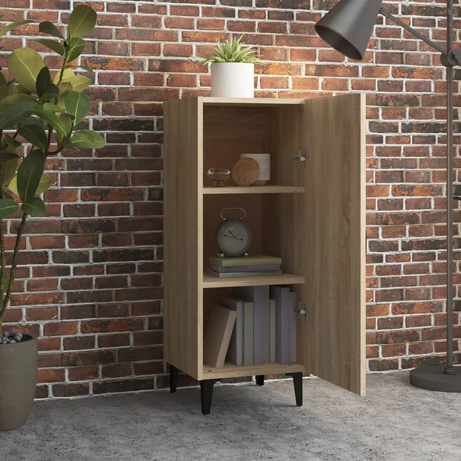 Buffet Chêne sonoma 34,5x34x90 cm Bois d'ingénierie - 3