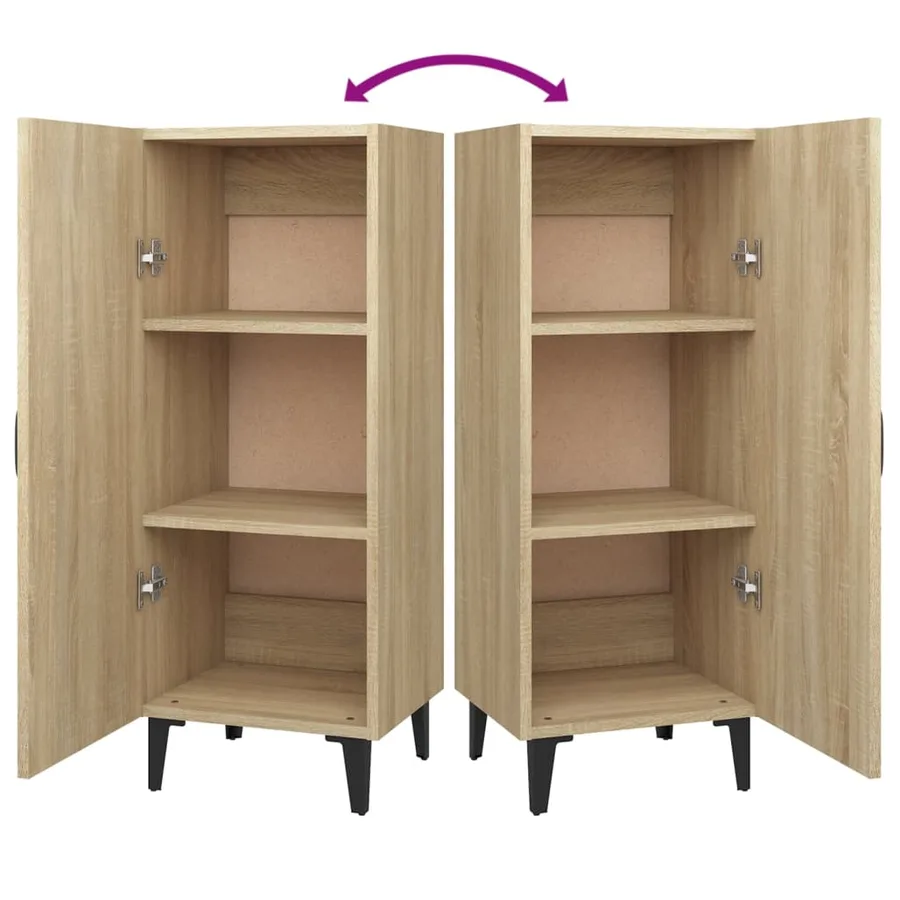 Buffet Chêne sonoma 34,5x34x90 cm Bois d'ingénierie - 9