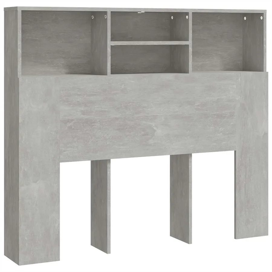 Armoire de tête de lit Gris béton 120x19x103,5 cm - 2