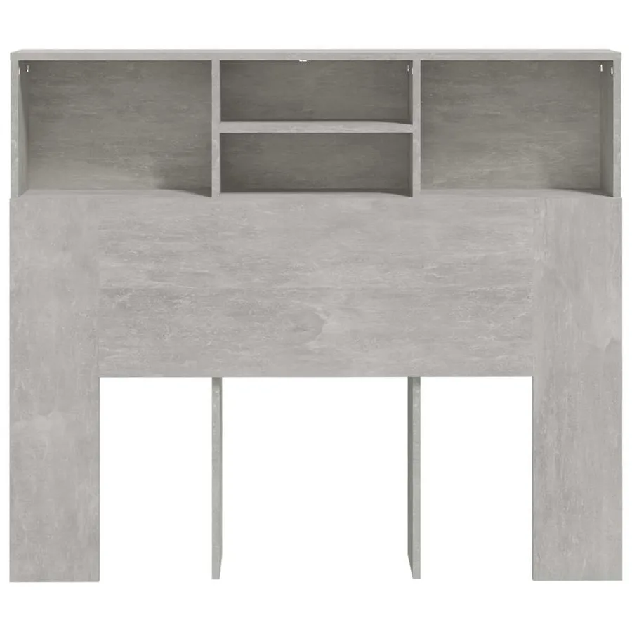 Armoire de tête de lit Gris béton 120x19x103,5 cm - 5