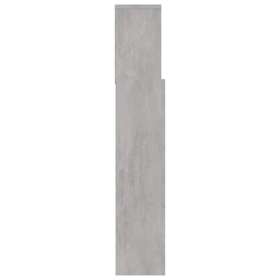 Armoire de tête de lit Gris béton 120x19x103,5 cm - 6