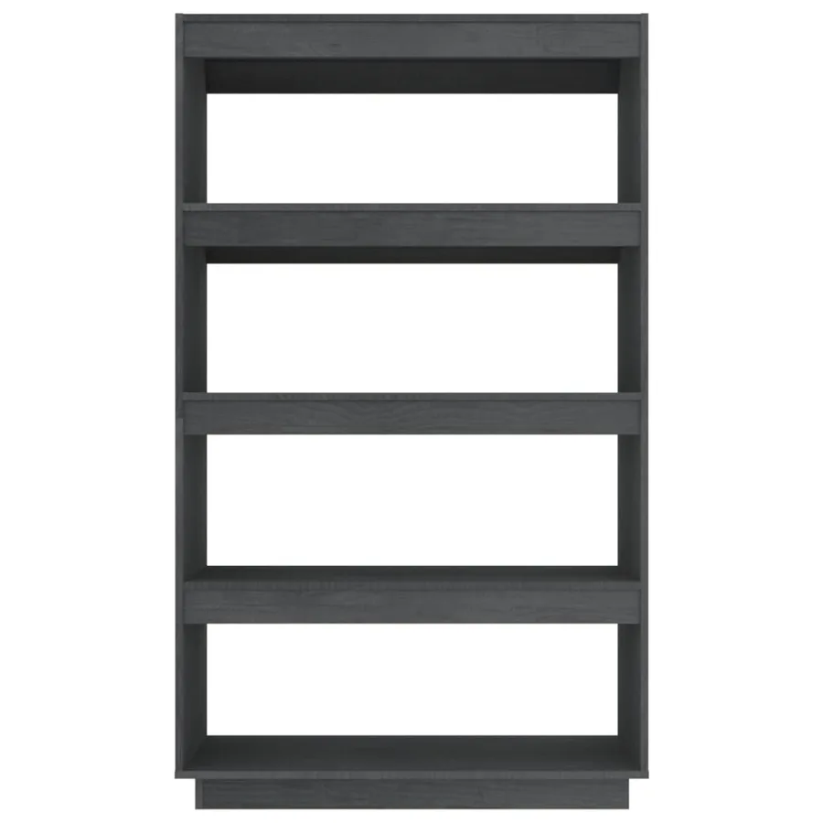 Bibliothèque/Séparateur de pièce Gris 80x35x135 cm Pin massif - 5