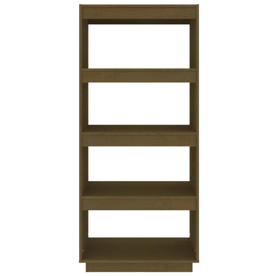Bibliothèque/Séparateur de pièce Marron miel 60x35x135 cm Pin - 5