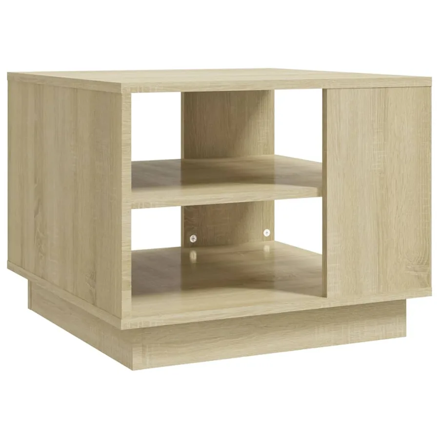 Table basse chêne sonoma 55x55x43 cm bois d'ingénierie - 2