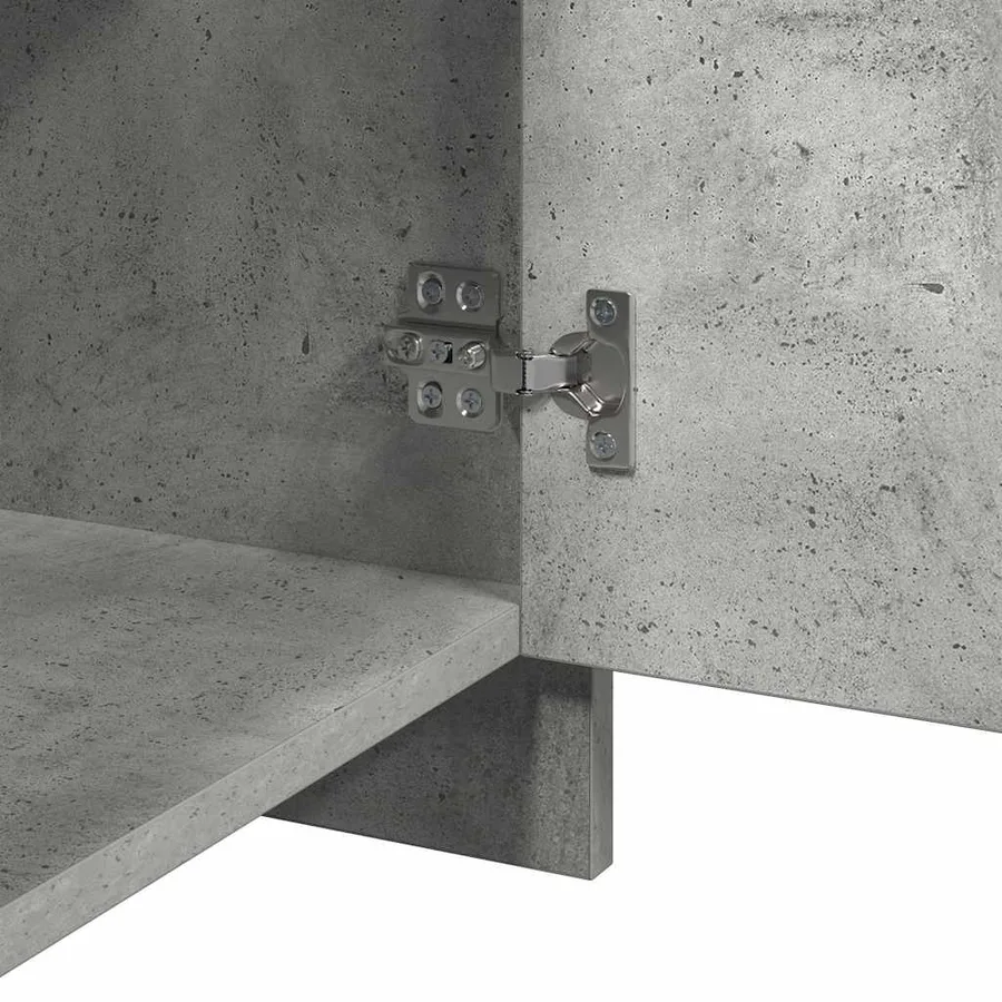 Table de chevet gris béton 45x34x44,5 cm bois d'ingénierie - 11