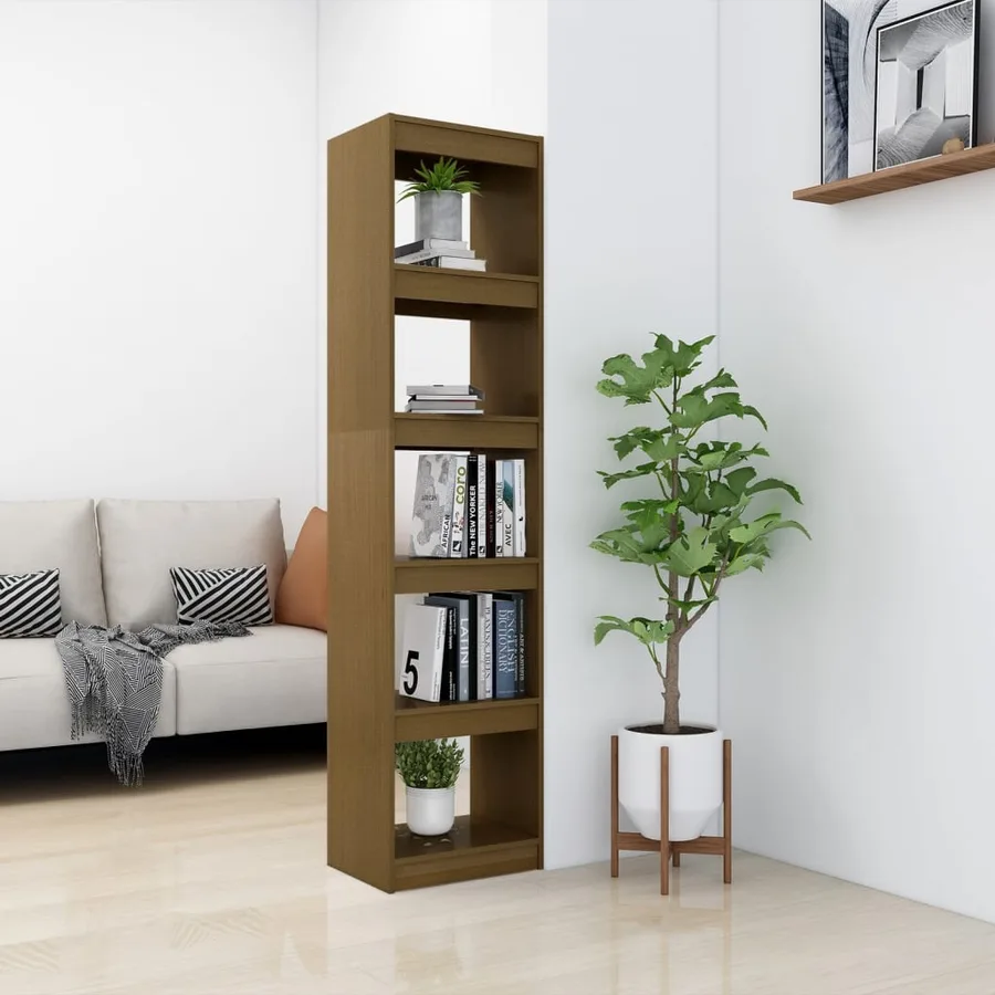 Bibliothèque/Séparateur de pièce Marron miel 40x30x167,5 cm Pin - 3