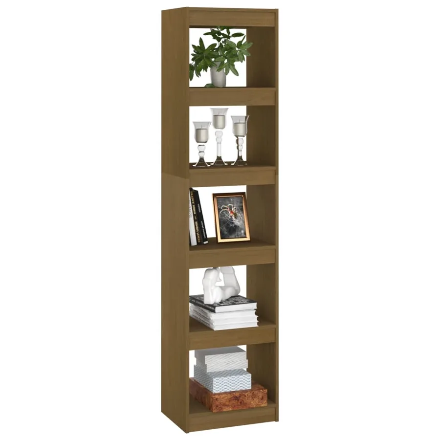 Bibliothèque/Séparateur de pièce Marron miel 40x30x167,5 cm Pin - 4