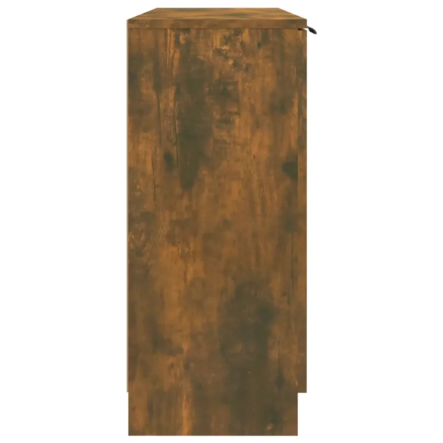 Buffet Chêne fumé 90,5x30x70 cm Bois d'ingénierie - 6
