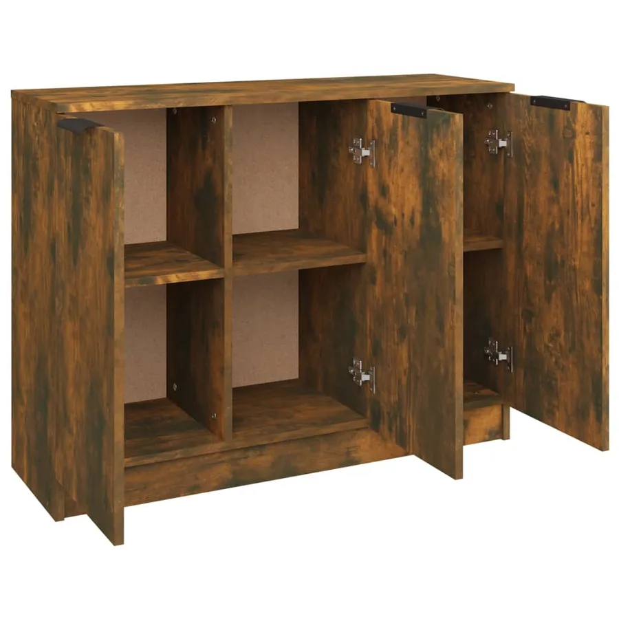 Buffet Chêne fumé 90,5x30x70 cm Bois d'ingénierie - 7