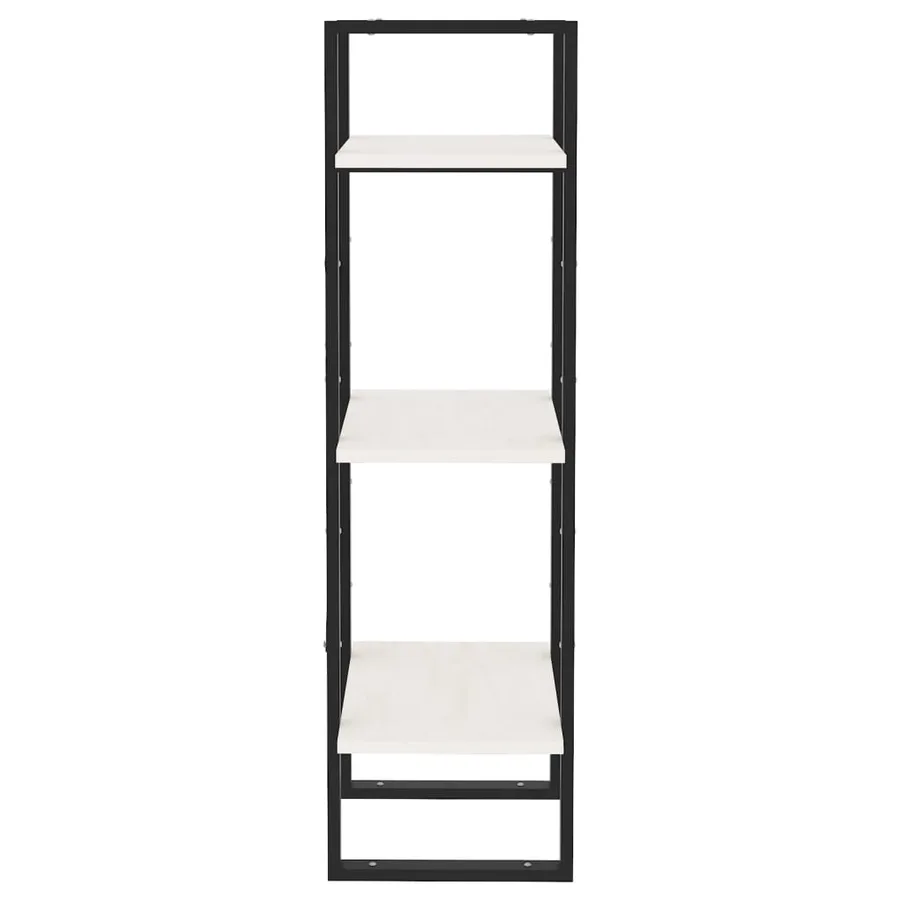 Bibliothèque à 3 niveaux Blanc 40x30x105 cm Bois de pin massif - 6