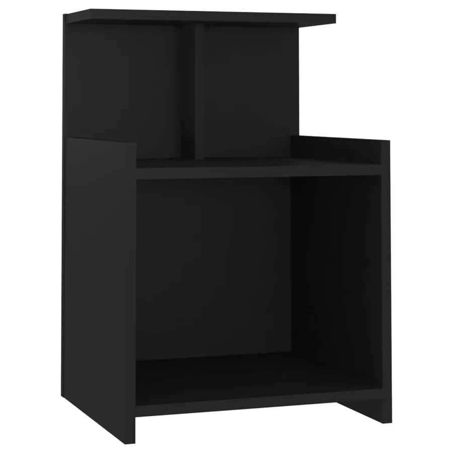 Table de chevet Noir 40x35x60 cm Aggloméré - 2