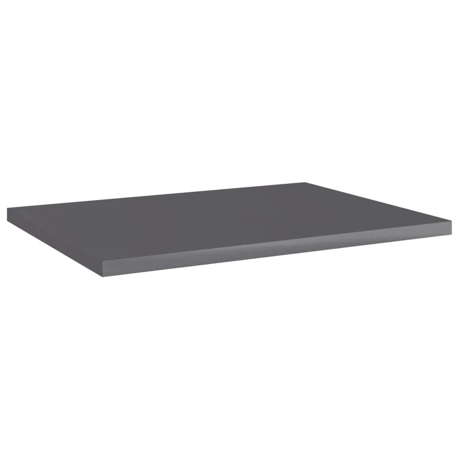 Panneaux de bibliothèque 8 pcs gris brillant bois d’ingénierie - 2