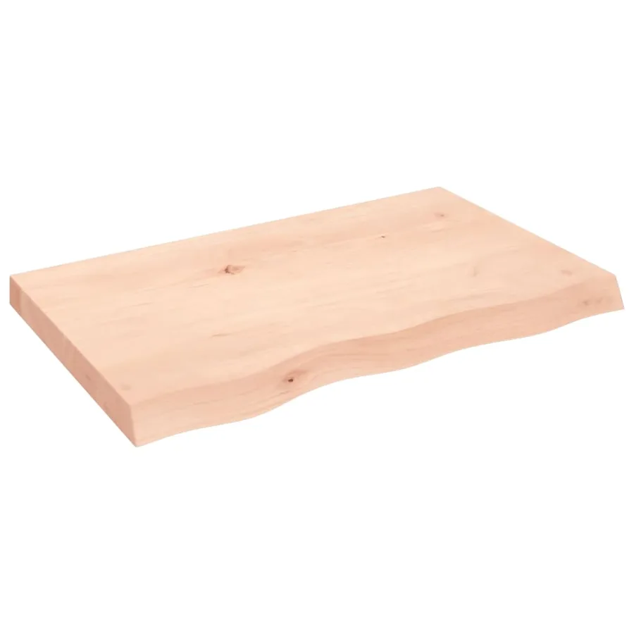 Étagère murale 80x50x(2-6) cm bois de chêne massif non traité - 2