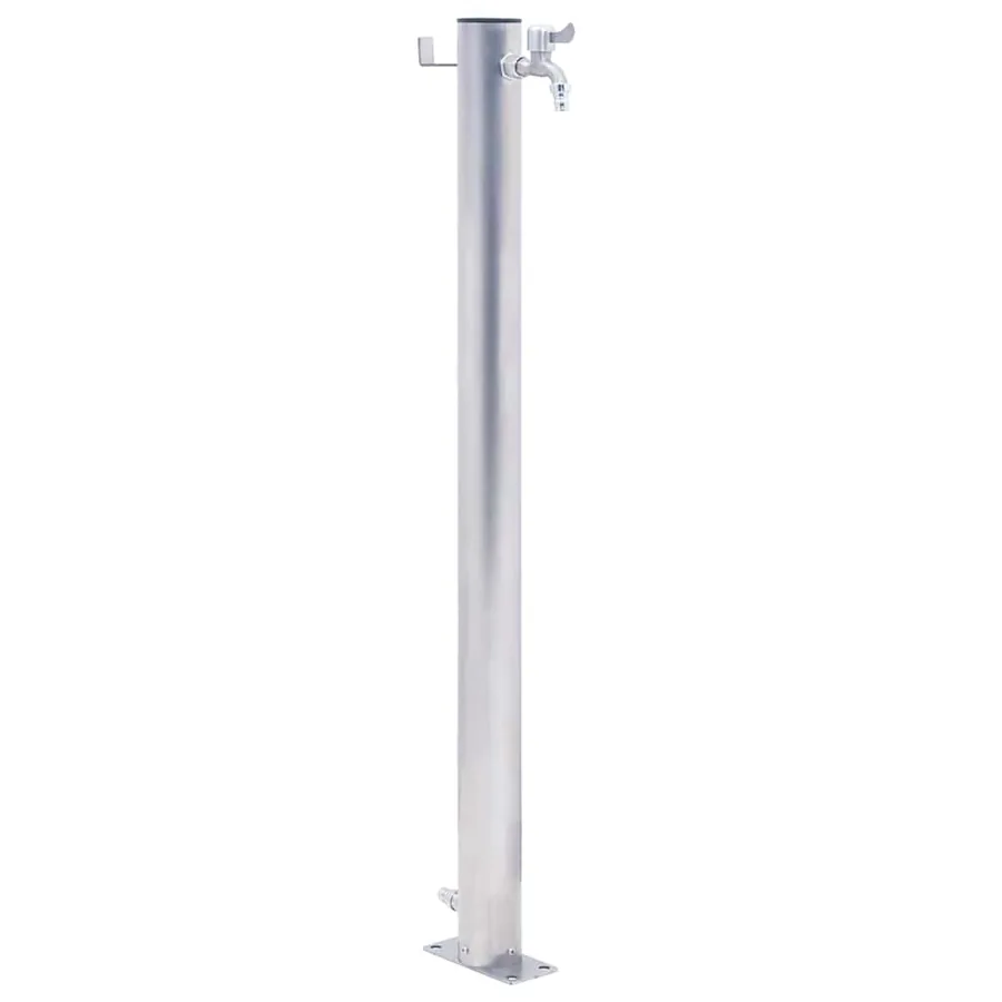 Colonne à eau de jardin 80 cm acier inoxydable rond