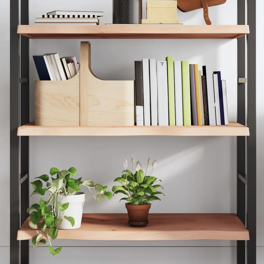 Étagère murale 80x40x(2-4) cm bois de chêne massif non traité
