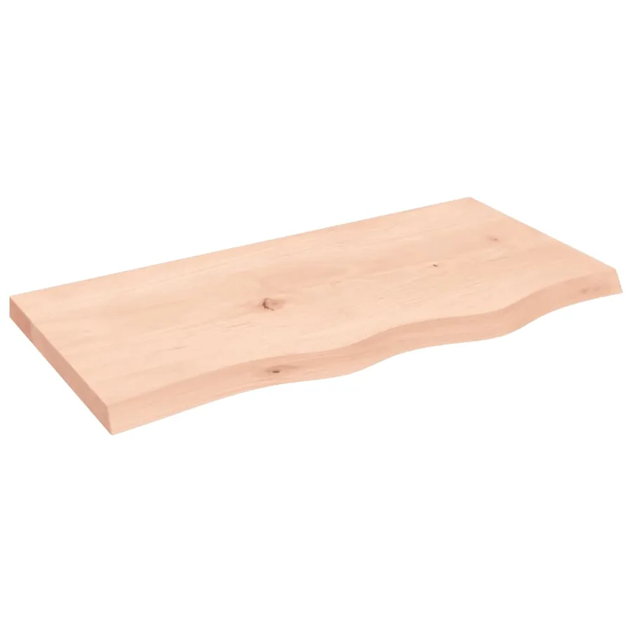 Étagère murale 80x40x(2-4) cm bois de chêne massif non traité - 2