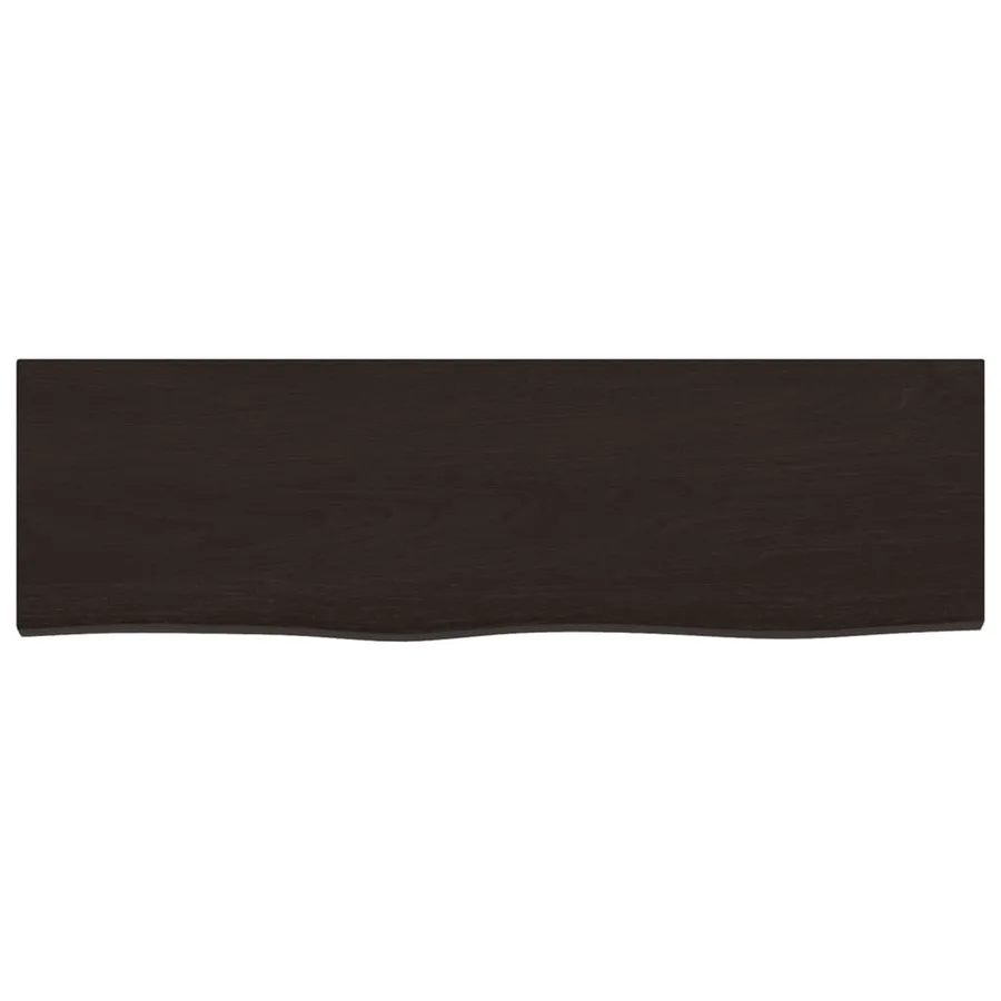 Étagère murale marron foncé bois chêne massif traité - 4