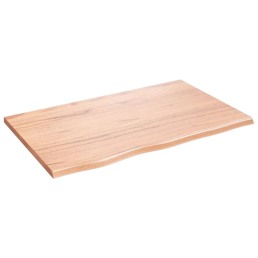 Étagère murale marron clair 80x50x2 cm bois chêne massif traité - 2