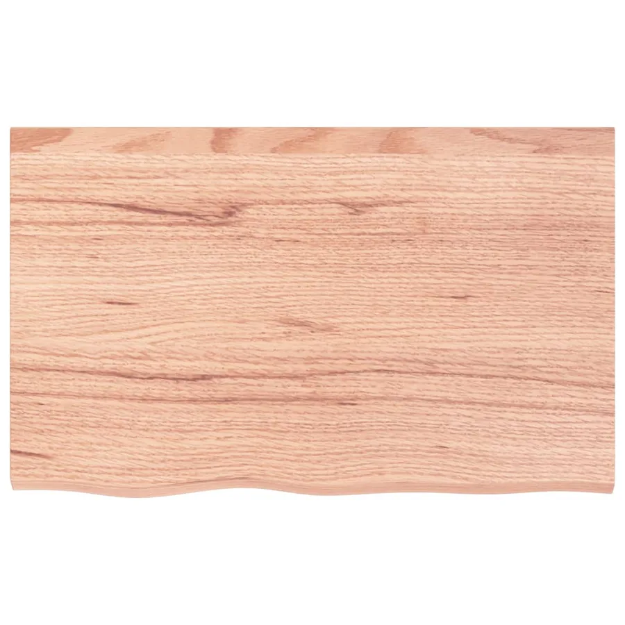 Étagère murale marron clair 80x50x2 cm bois chêne massif traité - 4