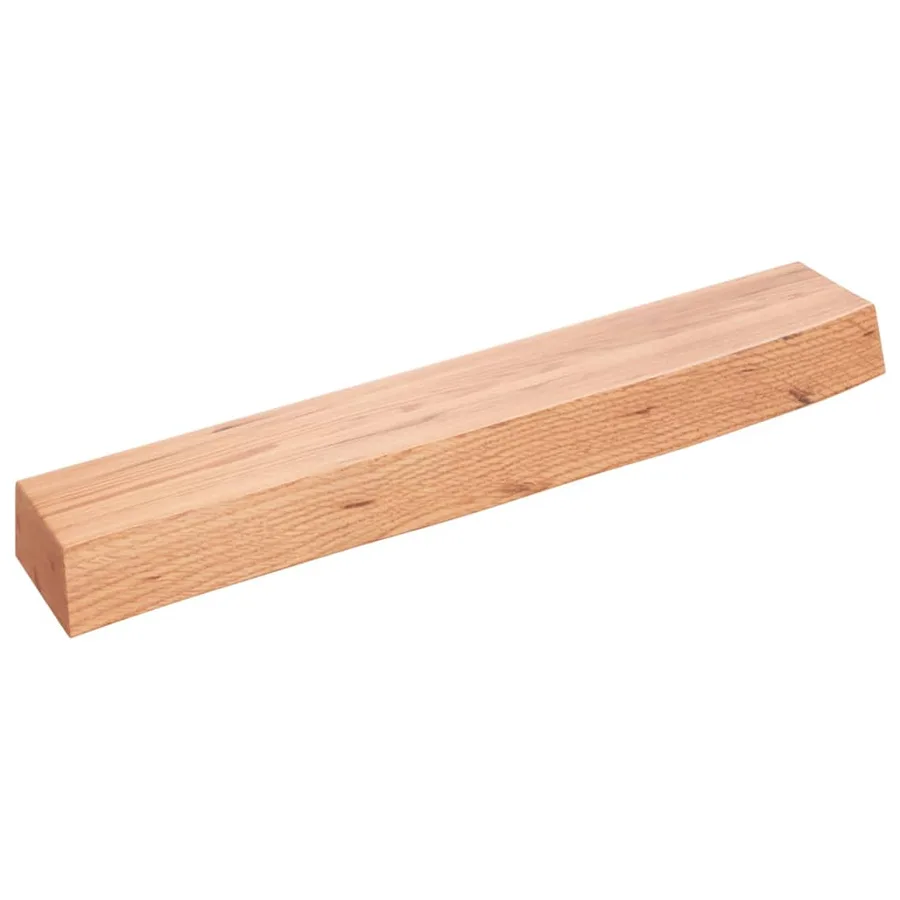 Étagère murale marron clair 60x10x6 cm bois chêne massif traité - 2
