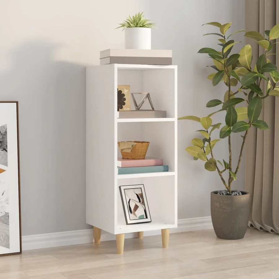Buffet Blanc 34,5x32,5x90 cm Bois d'ingénierie
