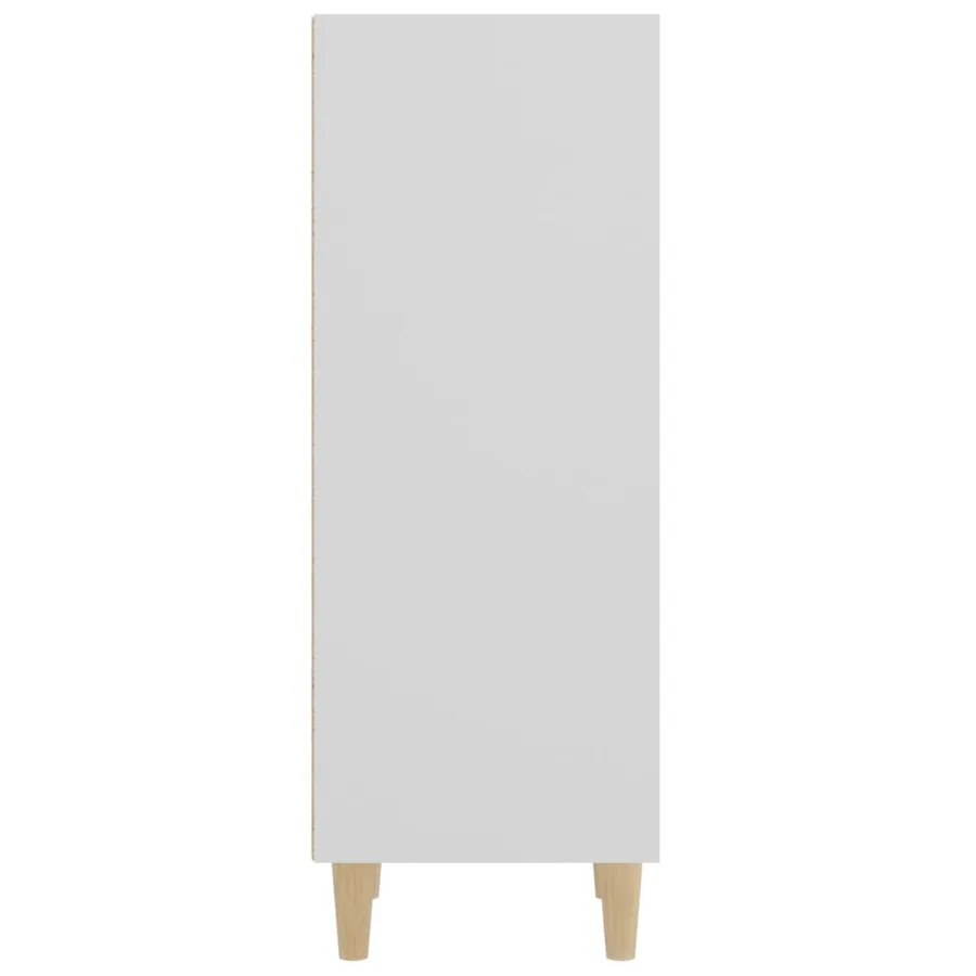 Buffet Blanc 34,5x32,5x90 cm Bois d'ingénierie - 6