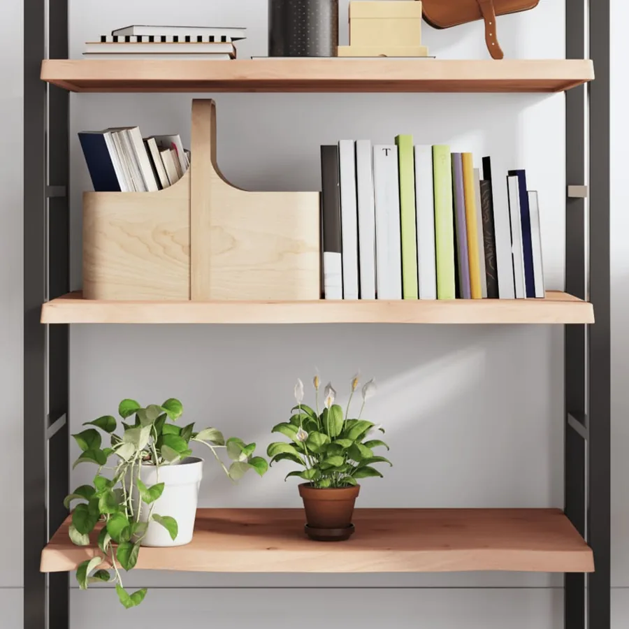 Étagère murale 100x50x(2-4) cm bois de chêne massif non traité