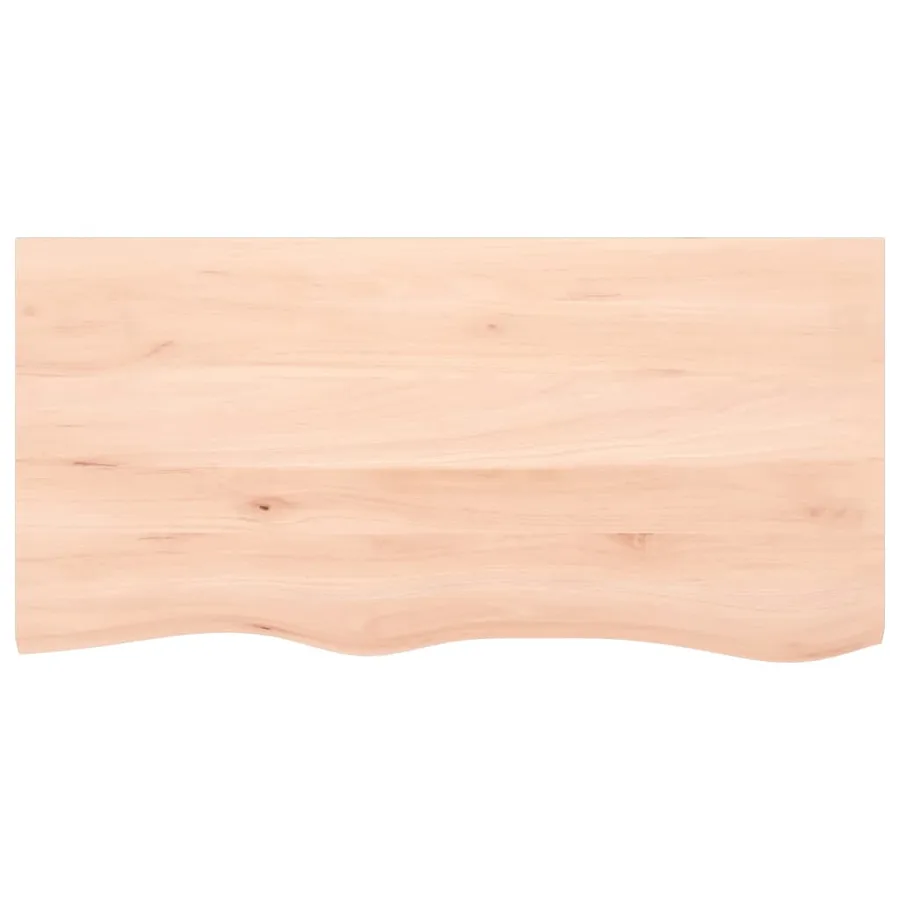 Étagère murale 100x50x(2-4) cm bois de chêne massif non traité - 4