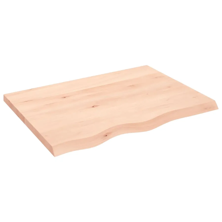 Étagère murale 80x60x(2-4) cm bois de chêne massif non traité - 2