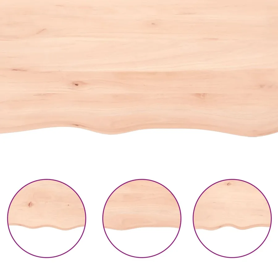 Étagère murale 80x60x(2-4) cm bois de chêne massif non traité - 6
