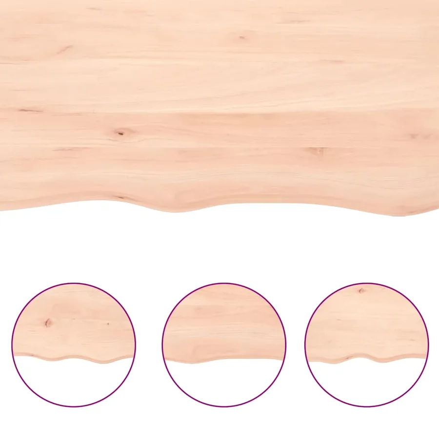 Étagère murale 40x40x(2-4)cm bois de chêne massif non traité - 6