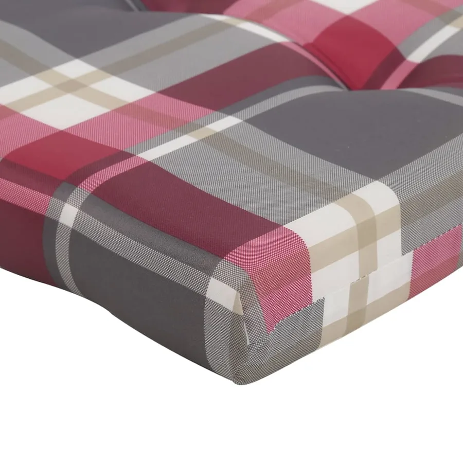 Coussins de chaise longue lot de 2 motif à carreaux rouges - 10