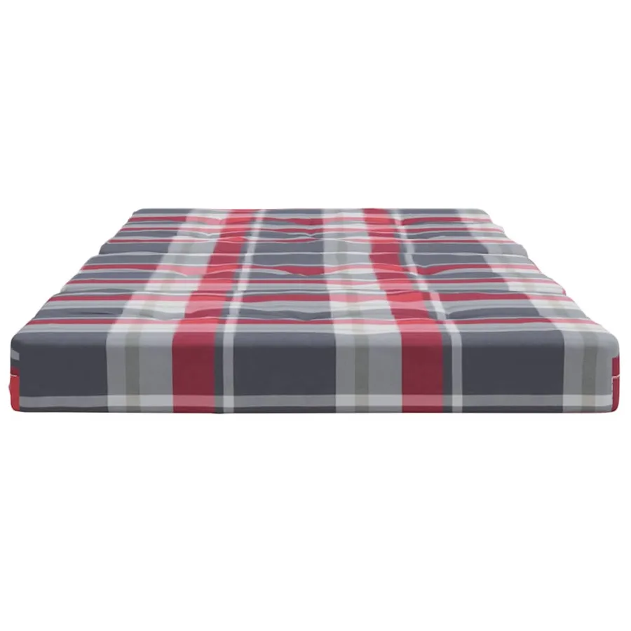 Coussins de chaise longue lot de 2 motif à carreaux rouges - 7