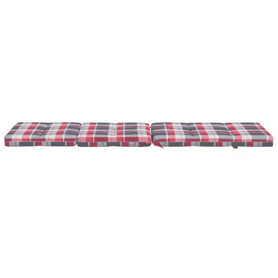 Coussins de chaise longue lot de 2 motif à carreaux rouges - 8