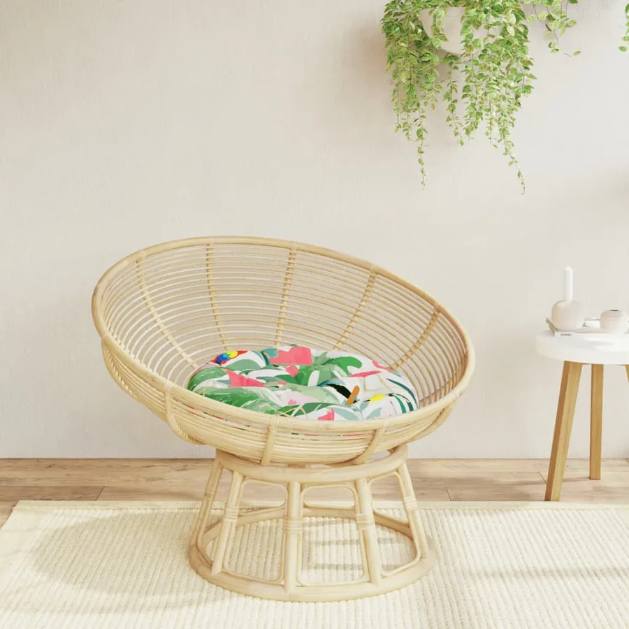 Coussin rond multicolore Ø 60 x11 cm tissu oxford