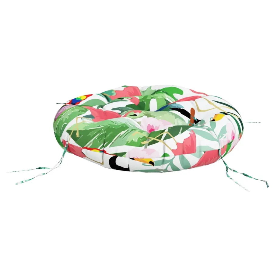 Coussin rond multicolore Ø 60 x11 cm tissu oxford - 4