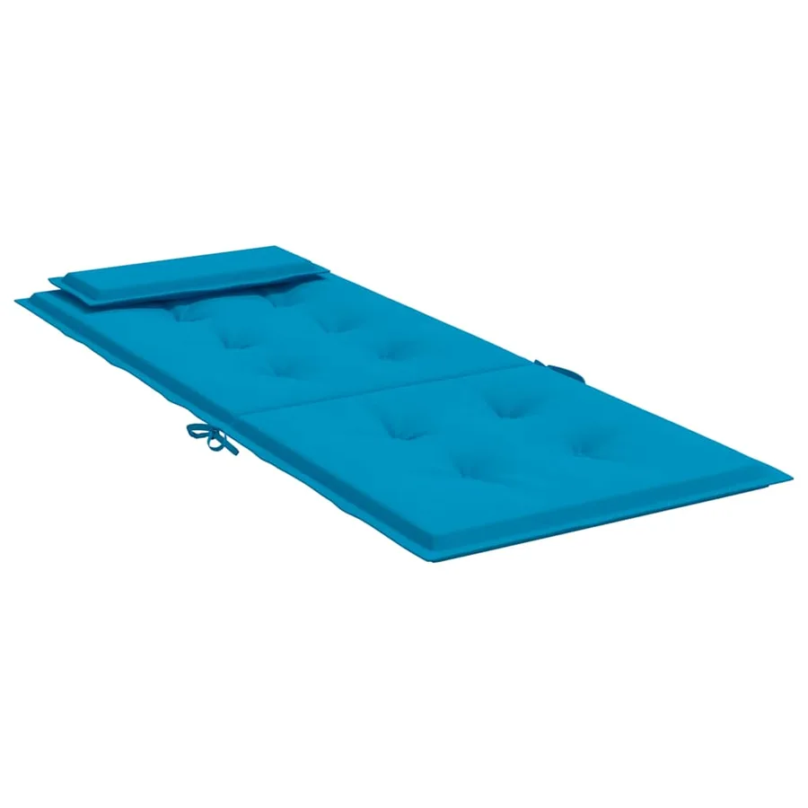 Coussins de chaise à dossier haut lot de 2 bleu clair - 6