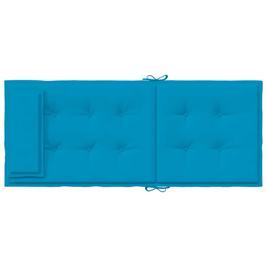 Coussins de chaise à dossier haut lot de 2 bleu clair - 7