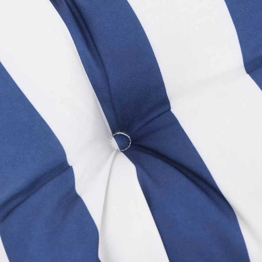 Coussins de banc de jardin lot de 2 rayures bleues et blanches - 7