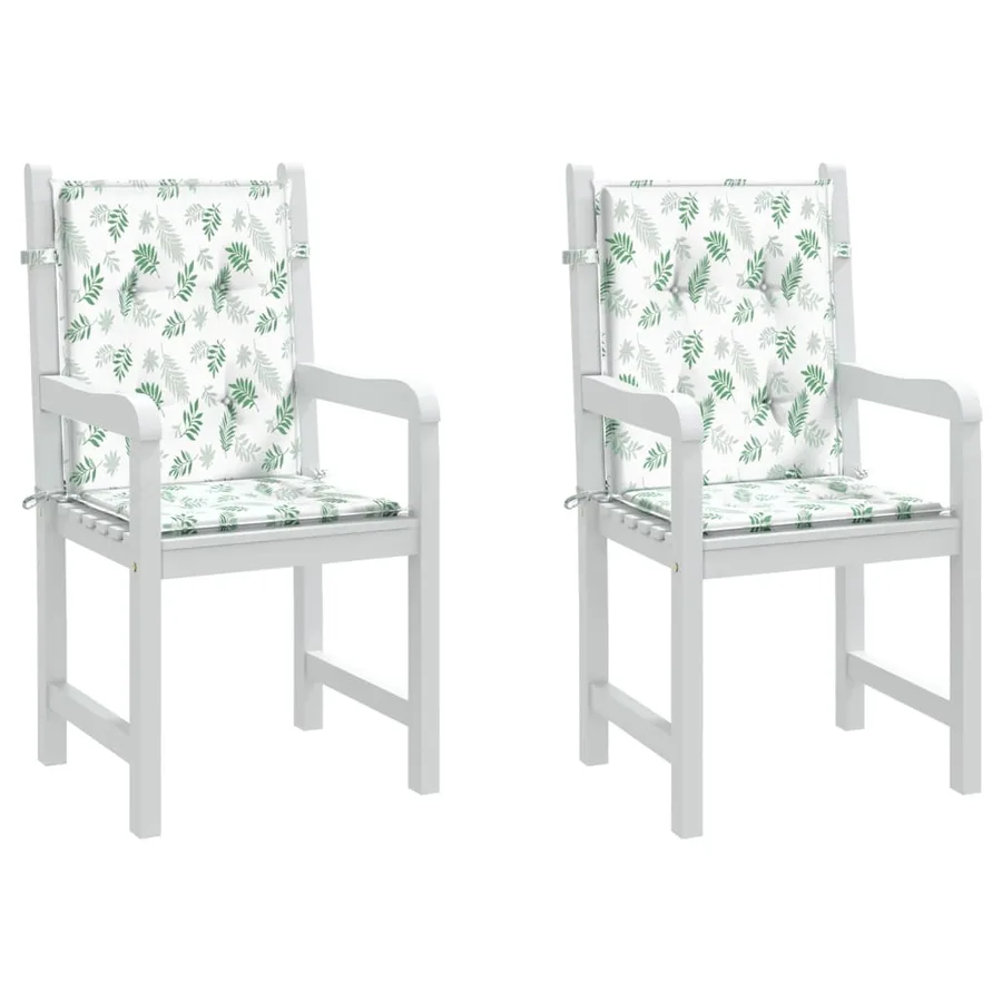 Coussins de chaise à dossier bas lot de 2 modèle de feuille - 3