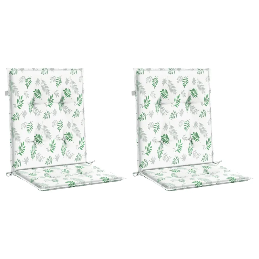 Coussins de chaise à dossier bas lot de 2 modèle de feuille - 4