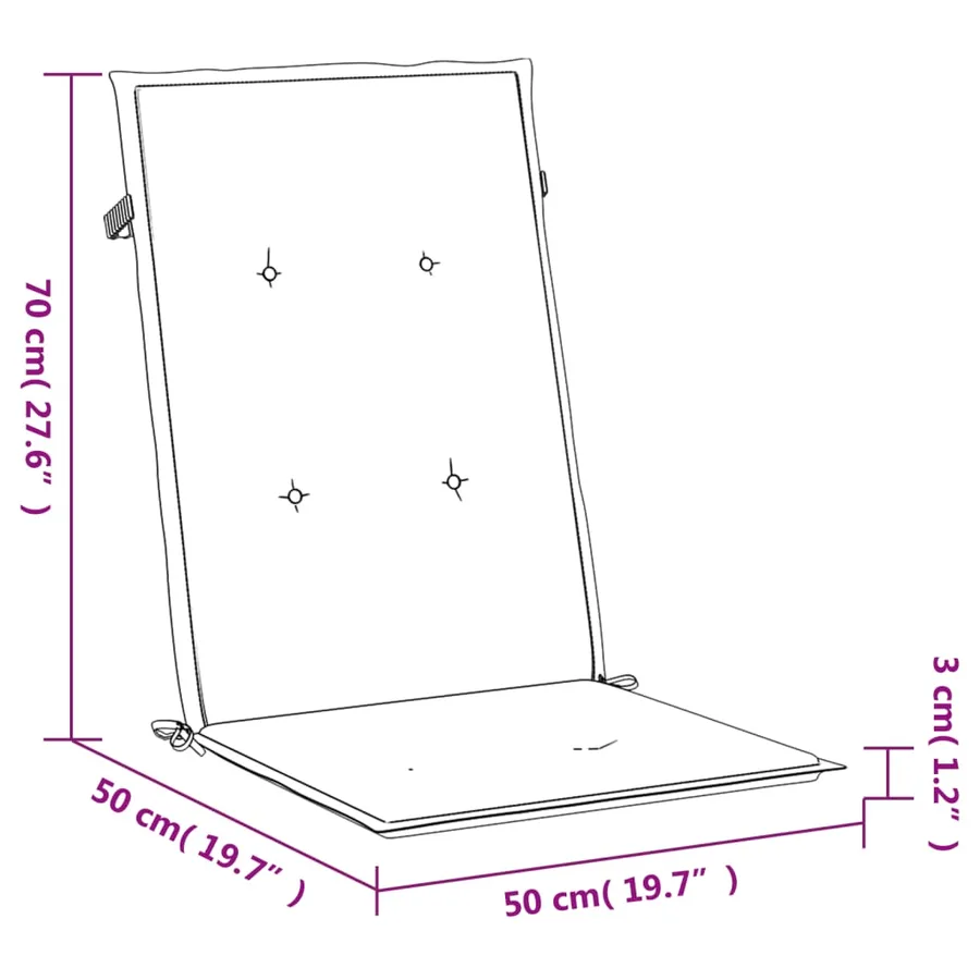 Coussins de chaise à dossier haut lot de 4 modèle de feuille - 10