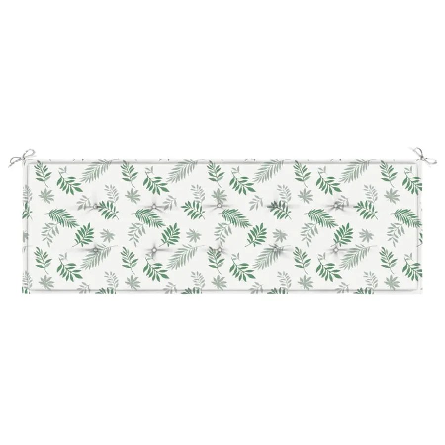 Coussin de banc de jardin motif de feuilles 150x50x3 cm - 4