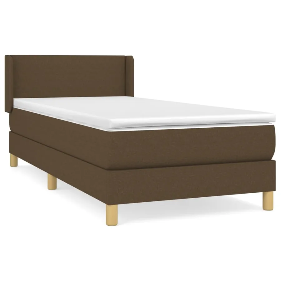 Sommier à lattes de lit avec matelas Marron foncé 80x200 cm - 2
