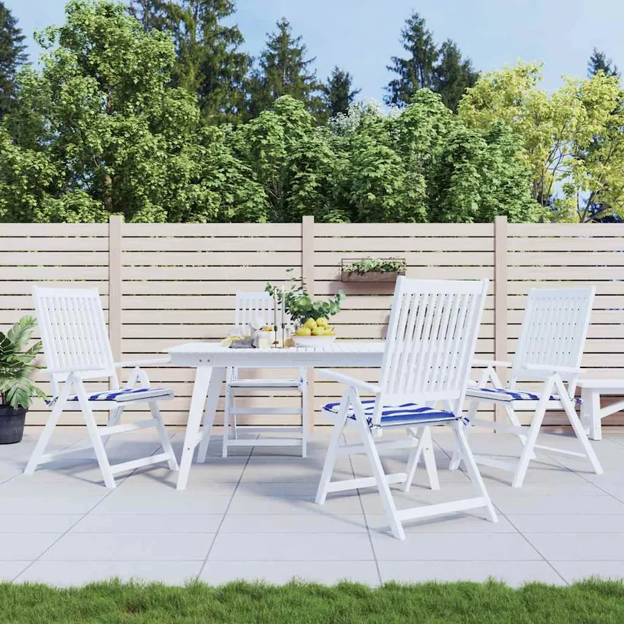 Coussins de chaise de jardin lot de 4 50x50x4 cm
