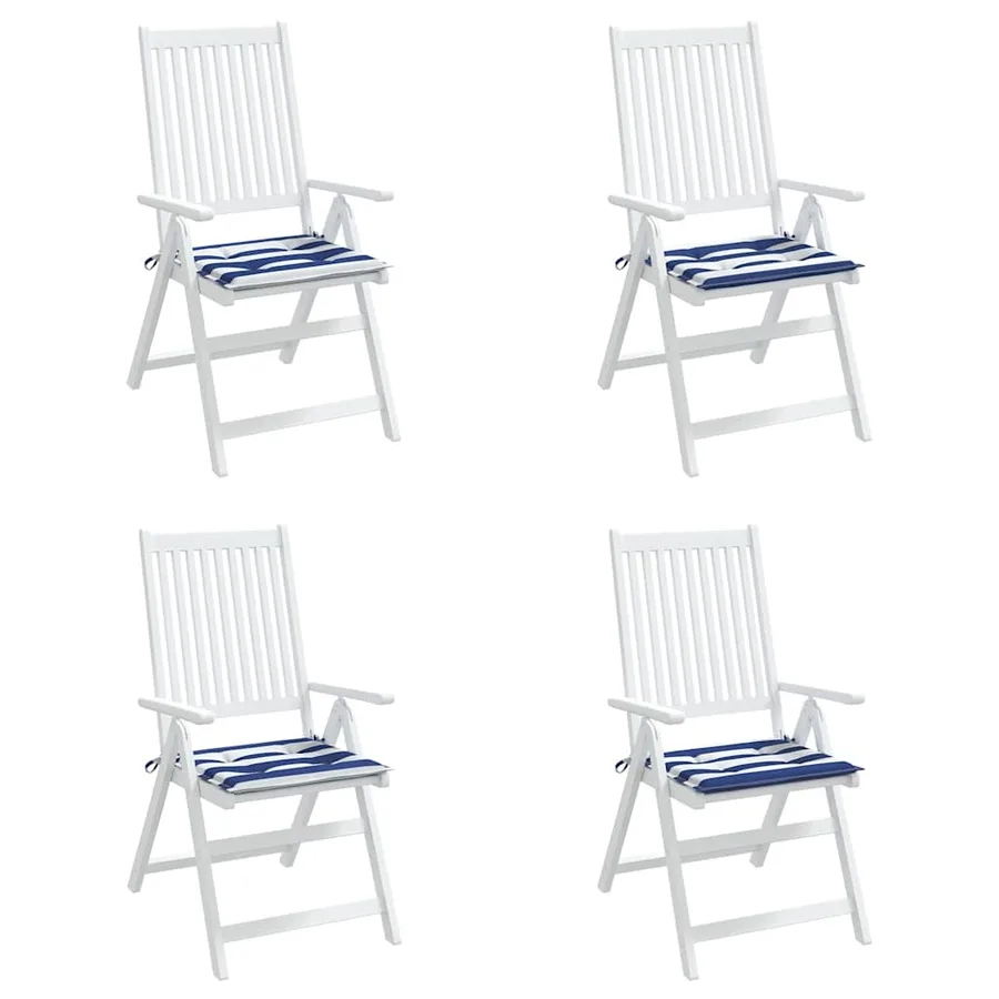 Coussins de chaise de jardin lot de 4 50x50x4 cm - 4