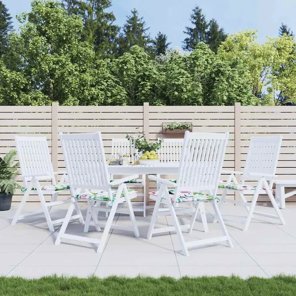 Coussins de chaise de jardin lot de 6 multicolore 40x40x4 cm