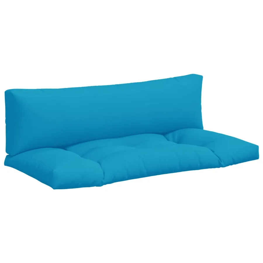 Coussins de palette lot de 2 bleu clair tissu - 2